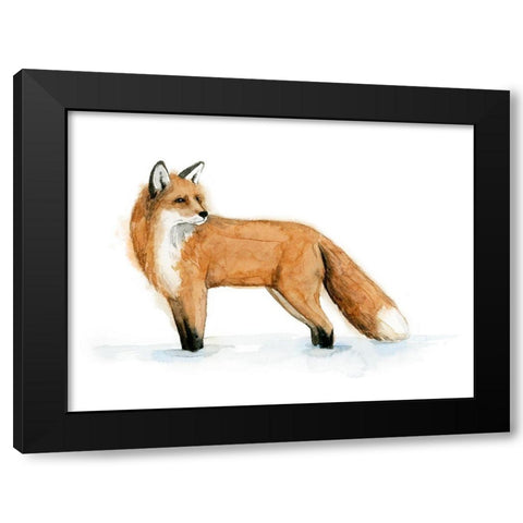 Snow Fox II Black Modern Wood Framed Art Print by Popp, Grace