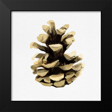 Conifer Cone III Black Modern Wood Framed Art Print by Caroline, Emma
