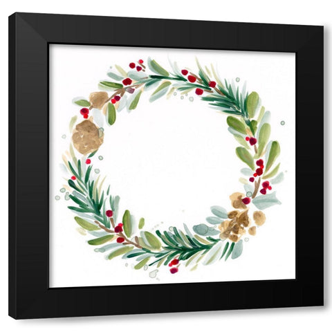 Warm Winter Wishes II Black Modern Wood Framed Art Print with Double Matting by Vess, June Erica