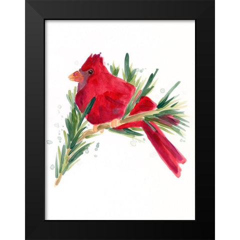 Warm Winter Wishes IV Black Modern Wood Framed Art Print by Vess, June Erica