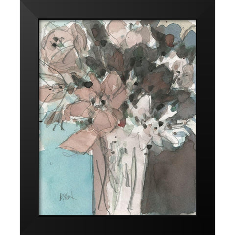 Two Hues II Black Modern Wood Framed Art Print by Dixon, Samuel