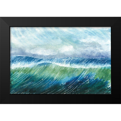 Big Surf II Black Modern Wood Framed Art Print by Ludwig, Alicia
