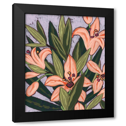 Island Lily I Black Modern Wood Framed Art Print by Vess, June Erica