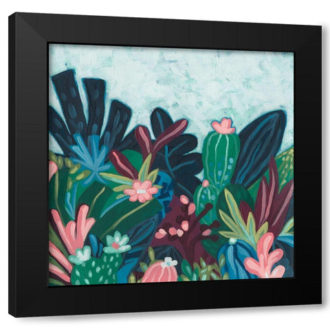 Tropic Vista II Black Modern Wood Framed Art Print by Vess, June Erica