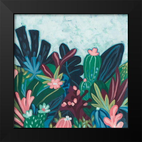 Tropic Vista II Black Modern Wood Framed Art Print by Vess, June Erica