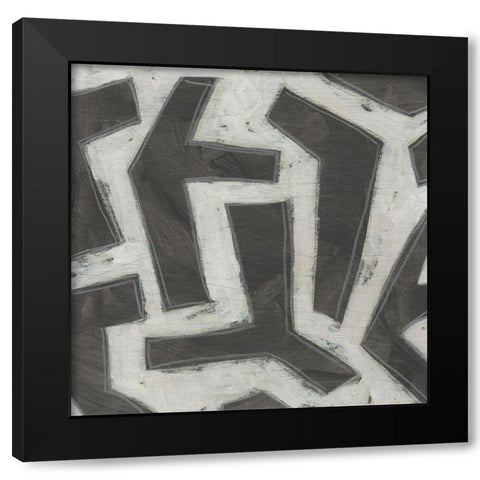 Artifact III Black Modern Wood Framed Art Print by Vess, June Erica