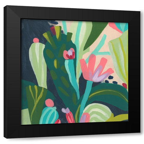 Tropical Celebration II Black Modern Wood Framed Art Print with Double Matting by Vess, June Erica