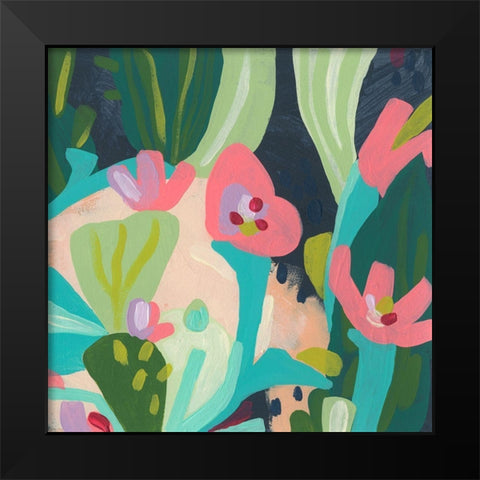 Tropical Celebration III Black Modern Wood Framed Art Print by Vess, June Erica