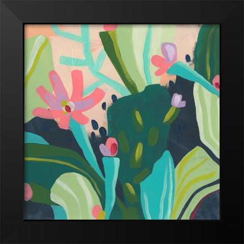 Tropical Celebration IV Black Modern Wood Framed Art Print by Vess, June Erica