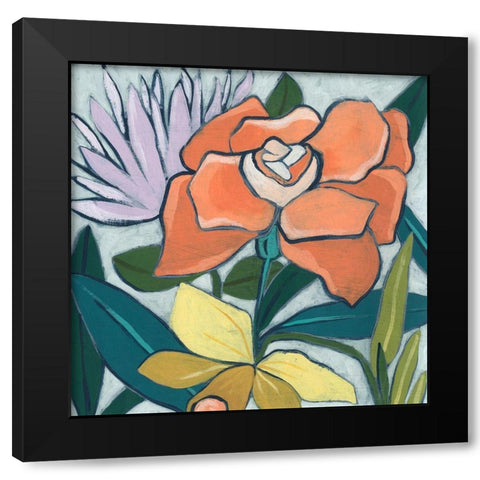 Window Box Garden I Black Modern Wood Framed Art Print by Vess, June Erica