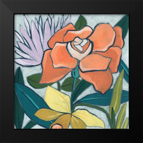 Window Box Garden I Black Modern Wood Framed Art Print by Vess, June Erica