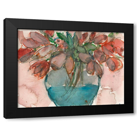 Elegance Bouquet I Black Modern Wood Framed Art Print with Double Matting by Dixon, Samuel