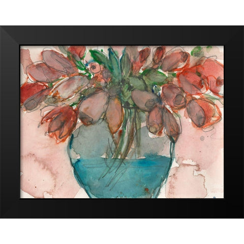 Elegance Bouquet I Black Modern Wood Framed Art Print by Dixon, Samuel
