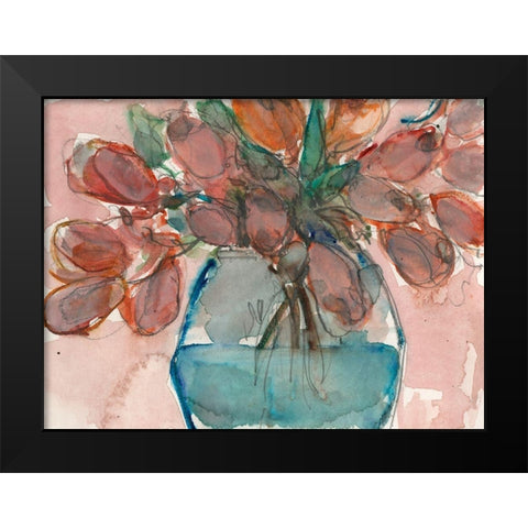 Elegance Bouquet II Black Modern Wood Framed Art Print by Dixon, Samuel