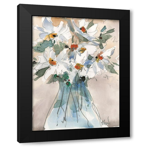 Daisy Point of View II Black Modern Wood Framed Art Print with Double Matting by Dixon, Samuel