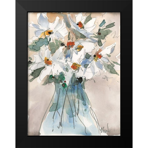 Daisy Point of View II Black Modern Wood Framed Art Print by Dixon, Samuel