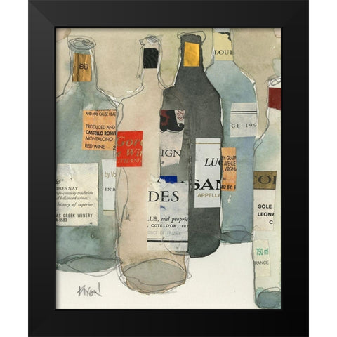 Wine Bar Moment I Black Modern Wood Framed Art Print by Dixon, Samuel