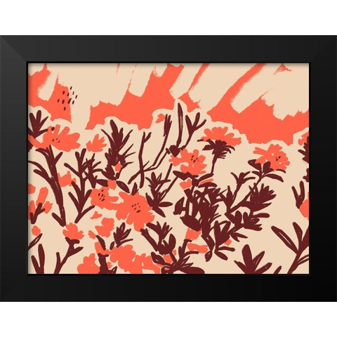 Red Rhododendron I Black Modern Wood Framed Art Print by Green, Jacob