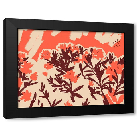 Red Rhododendron II Black Modern Wood Framed Art Print with Double Matting by Green, Jacob