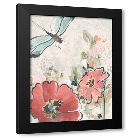 Meadow Spring I Black Modern Wood Framed Art Print with Double Matting by Vess, June Erica