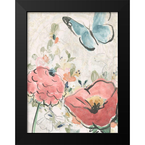 Meadow Spring II Black Modern Wood Framed Art Print by Vess, June Erica