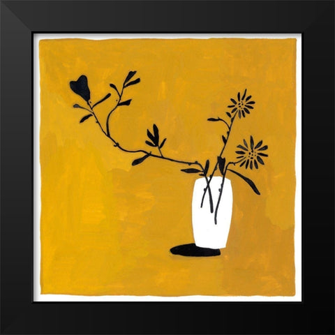 Like Flowers II Black Modern Wood Framed Art Print by Wang, Melissa