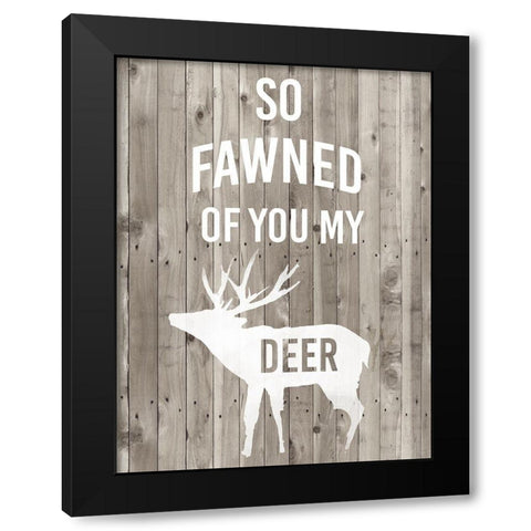 Lodge Pun I Black Modern Wood Framed Art Print with Double Matting by Studio W