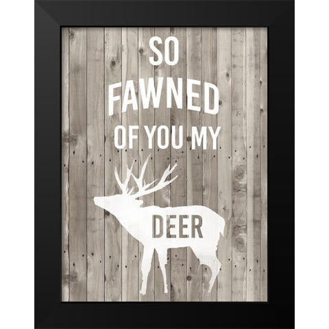 Lodge Pun I Black Modern Wood Framed Art Print by Studio W
