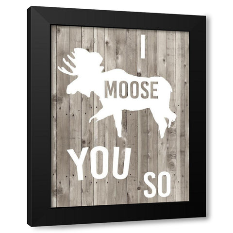 Lodge Pun IV Black Modern Wood Framed Art Print by Studio W