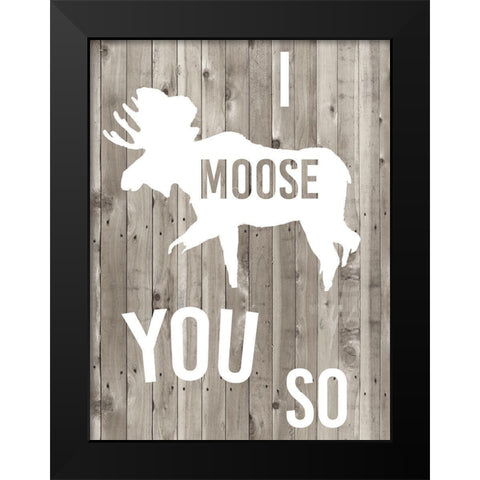 Lodge Pun IV Black Modern Wood Framed Art Print by Studio W