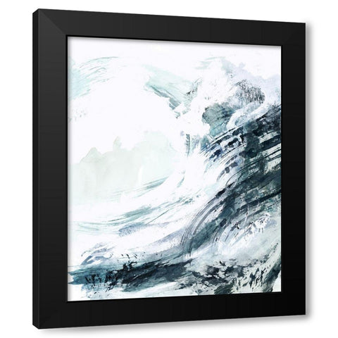 Blue Crest I Black Modern Wood Framed Art Print with Double Matting by Barnes, Victoria