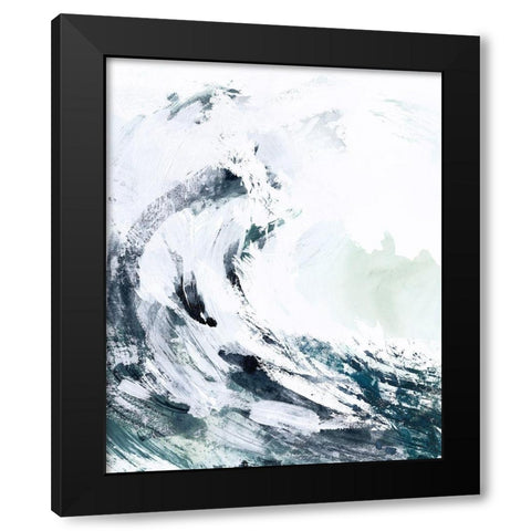 Blue Crest II Black Modern Wood Framed Art Print with Double Matting by Barnes, Victoria