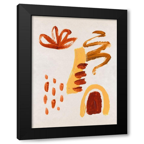 Air and Fire III Black Modern Wood Framed Art Print with Double Matting by Wang, Melissa