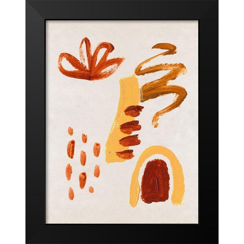 Air and Fire III Black Modern Wood Framed Art Print by Wang, Melissa