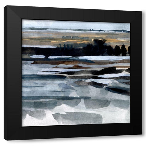 Fall Reflections III Black Modern Wood Framed Art Print with Double Matting by Caroline, Emma