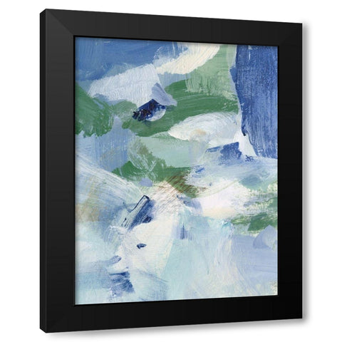 Northern Lights Abstract IV Black Modern Wood Framed Art Print with Double Matting by Long, Christina
