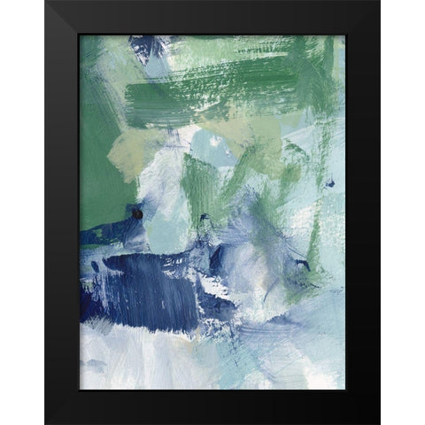 Northern Lights Abstract V Black Modern Wood Framed Art Print by Long, Christina