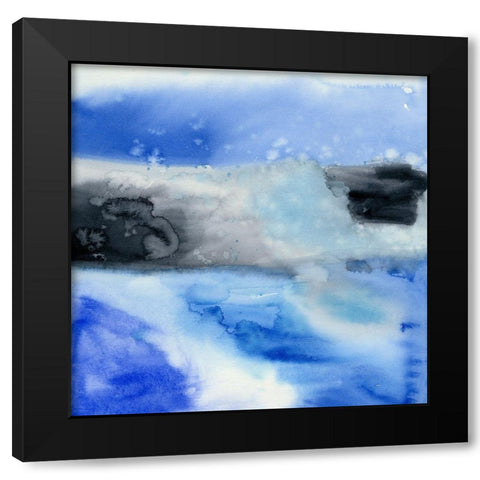 Laguna Azul II Black Modern Wood Framed Art Print with Double Matting by Ludwig, Alicia