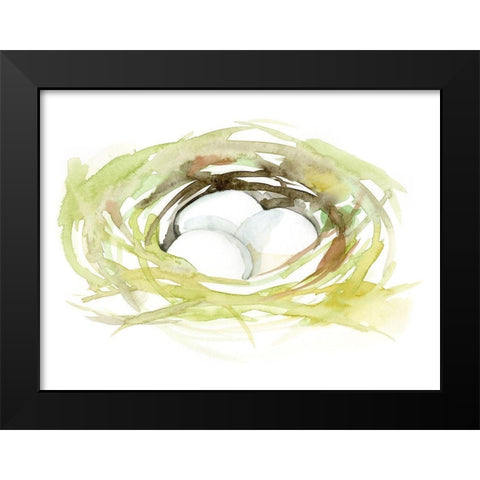 Watercolor Nest II Black Modern Wood Framed Art Print by Goldberger, Jennifer