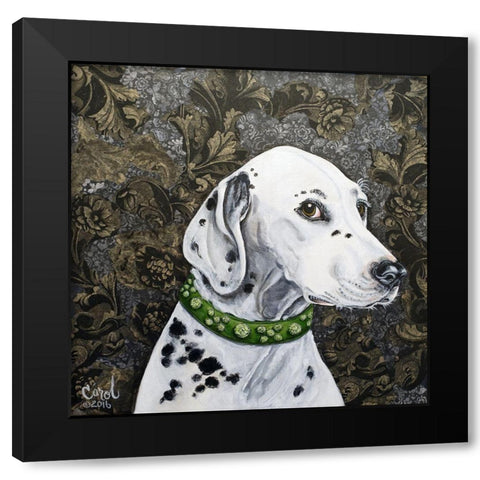 Playful Pup II Black Modern Wood Framed Art Print by Dillon, Carol