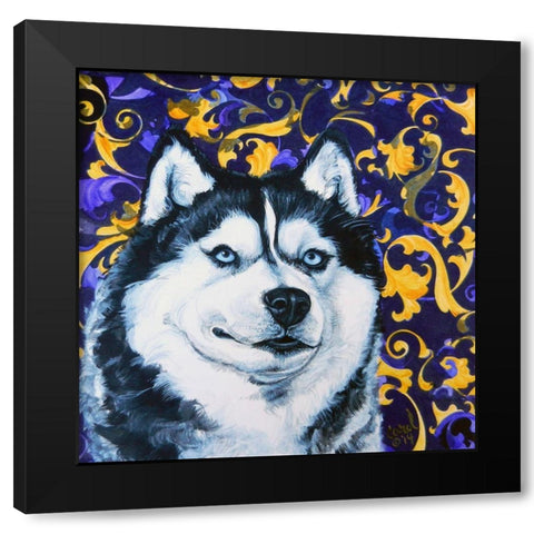 Playful Pup IV Black Modern Wood Framed Art Print by Dillon, Carol