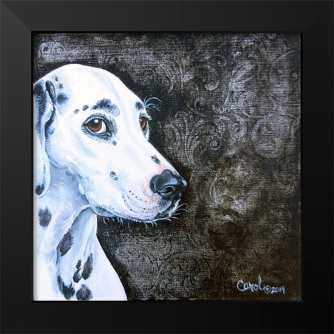 Playful Pup VI Black Modern Wood Framed Art Print by Dillon, Carol