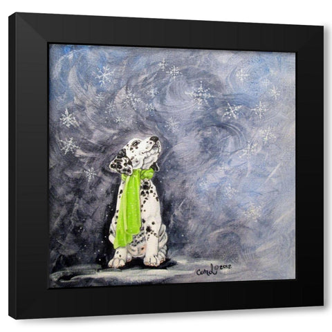 Playful Pup VII Black Modern Wood Framed Art Print by Dillon, Carol