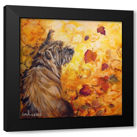 Playful Pup VIII Black Modern Wood Framed Art Print by Dillon, Carol