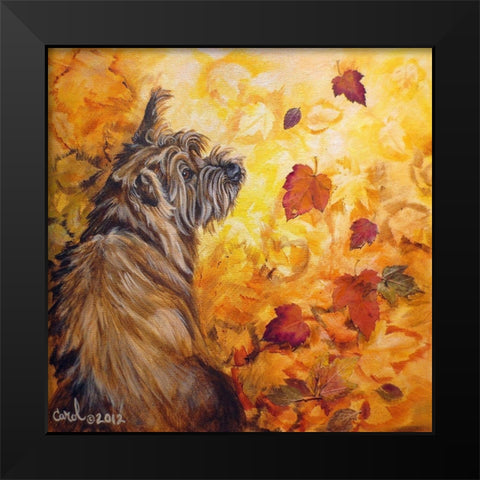 Playful Pup VIII Black Modern Wood Framed Art Print by Dillon, Carol