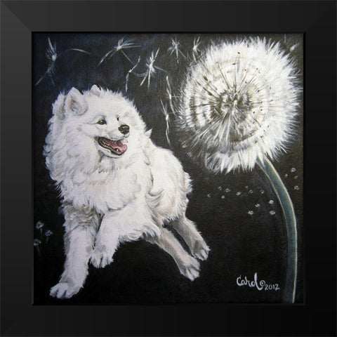 Playful Pup XII Black Modern Wood Framed Art Print by Dillon, Carol