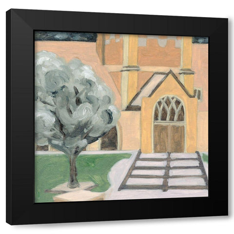 Fall Semester I Black Modern Wood Framed Art Print with Double Matting by Wang, Melissa