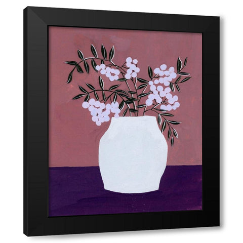 Tree Berries II Black Modern Wood Framed Art Print with Double Matting by Wang, Melissa