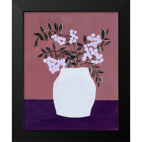 Tree Berries II Black Modern Wood Framed Art Print by Wang, Melissa