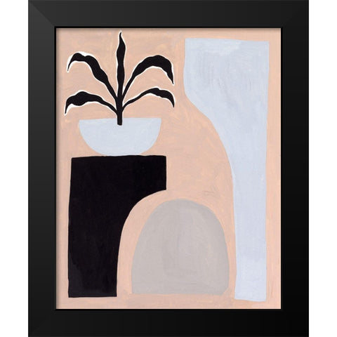 Pale Abstraction I Black Modern Wood Framed Art Print by Wang, Melissa